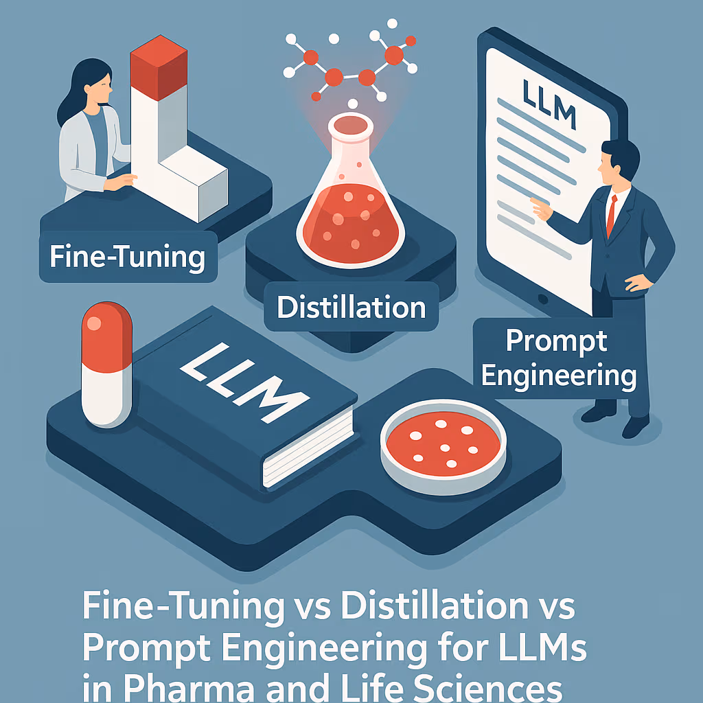 Fine-Tuning vs Distillation vs Prompt Engineering for LLMs in Pharma and Life Sciences