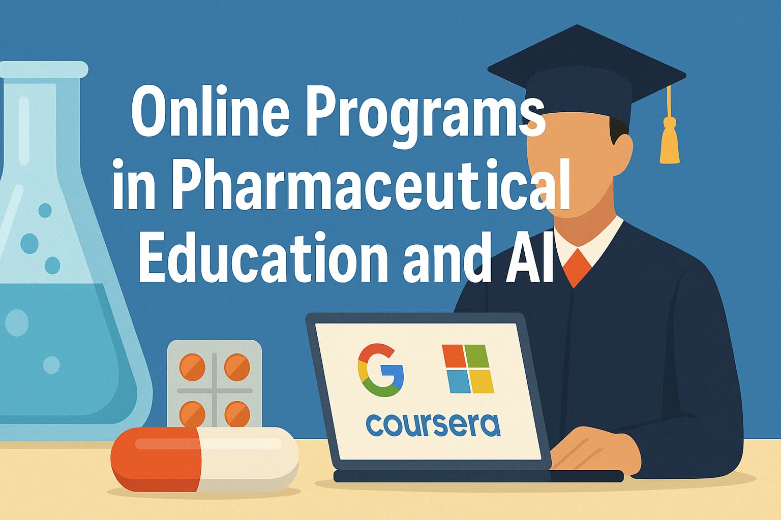 Survey of Online Degrees in AI for Pharmaceutical Science