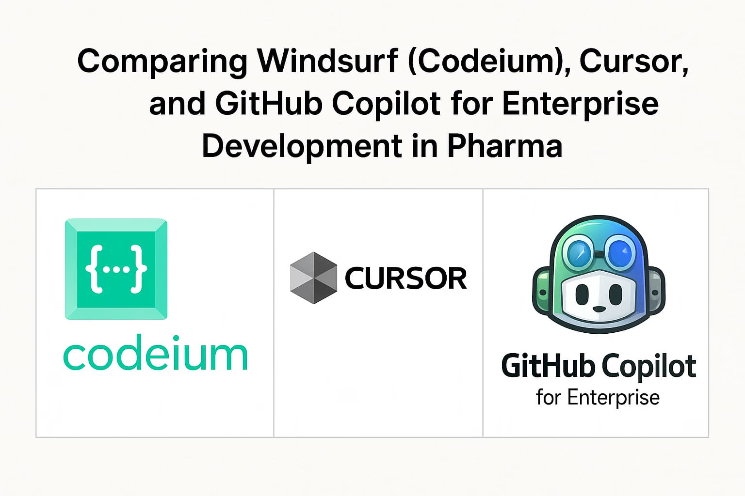 Comparing AI Coding Assistants for Pharma Enterprise Development