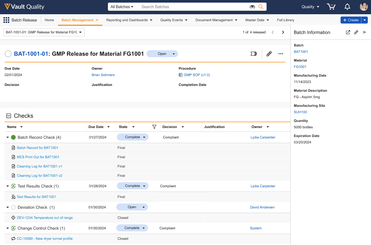 Veeva Vault screenshot